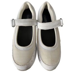 Orthofeet Bristol Mary Jane Women's Shoes 7.5 M Orthopedic White Mesh Adjustable